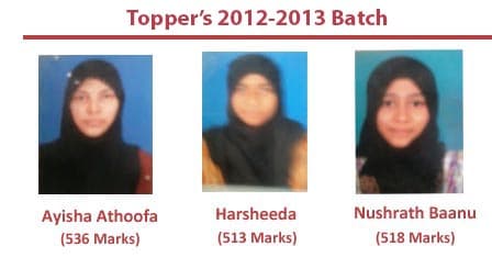Topper's 2012-13 Batch